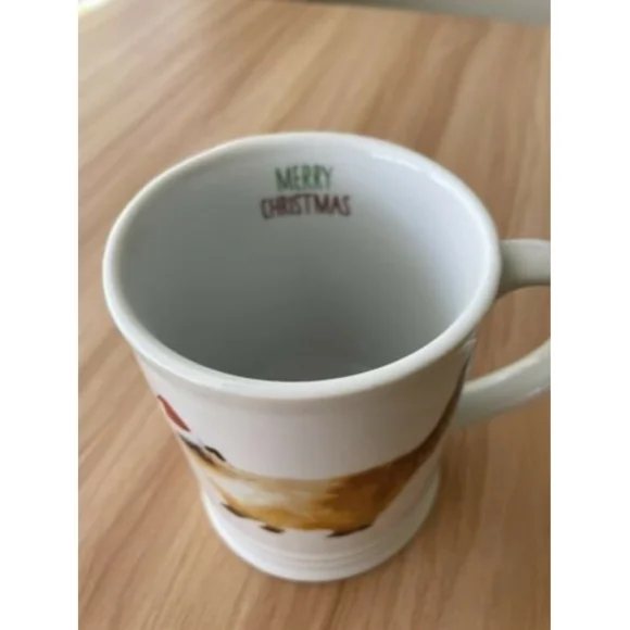 Fringe Merry Christmas Siamese Burmese Cat Wearing Xmas Hat White Mug Coffee Cup - Picture 2 of 5